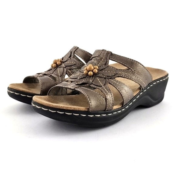 Clarks Bronze Lexi Myrtle 2 Slide On Sandals Ultimate Comfort Lightweight 9.5M - Picture 5 of 16